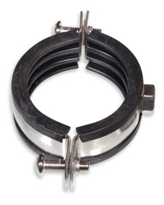 Rohrschelle 50-56mm M8 Edelst m/Schalldämmprofil